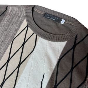 Vintage Mens Protege Collection Sweater XL Tall 3D Knit 100% Acrylic